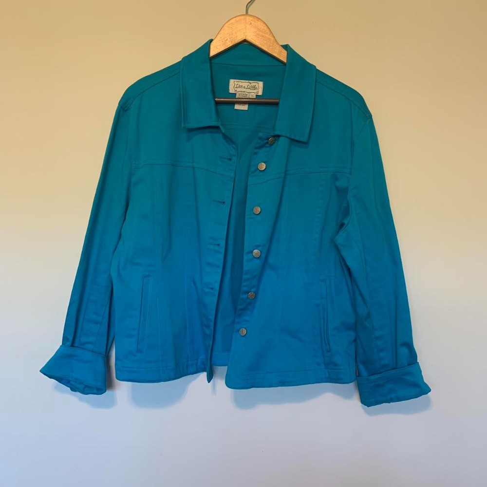 Live A Little brand blue button down jacket